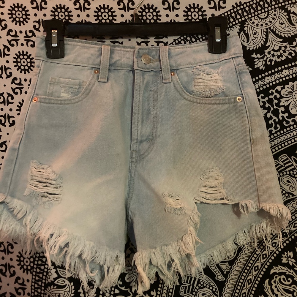High Rise Jean Shorts